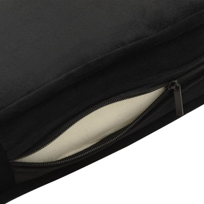 vidaXL Canapé pour chien Noir 60x43x30 cm Peluche et similicuir