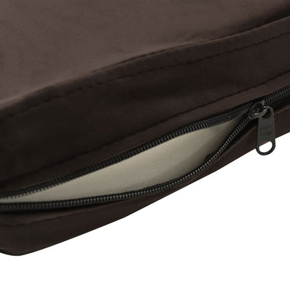vidaXL Canapé pour chien Marron 60x43x30 cm Peluche et similicuir