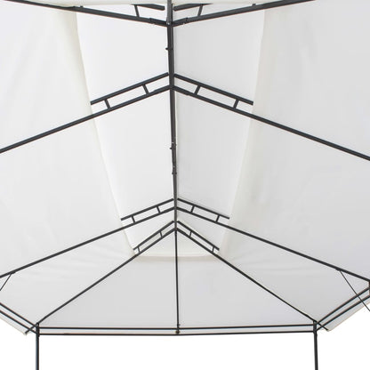 vidaXL Belvédère avec rideaux 600x298x270 cm Blanc 180 g/m²