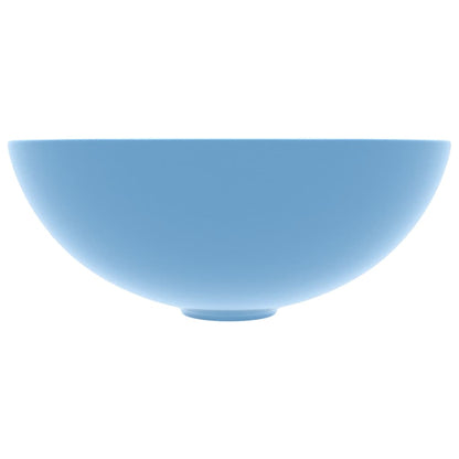 vidaXL Lavabo de salle de bain Céramique Bleu clair Rond
