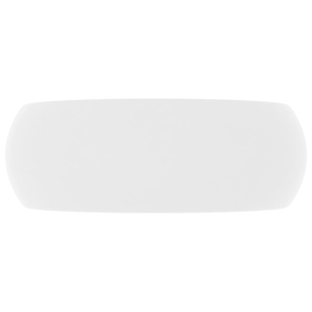 vidaXL Lavabo rond de luxe Blanc mat 40x15 cm Céramique