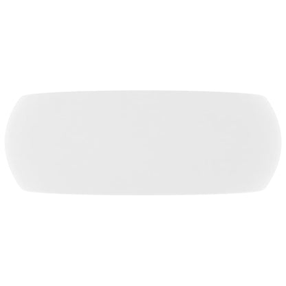 vidaXL Lavabo rond de luxe Blanc mat 40x15 cm Céramique