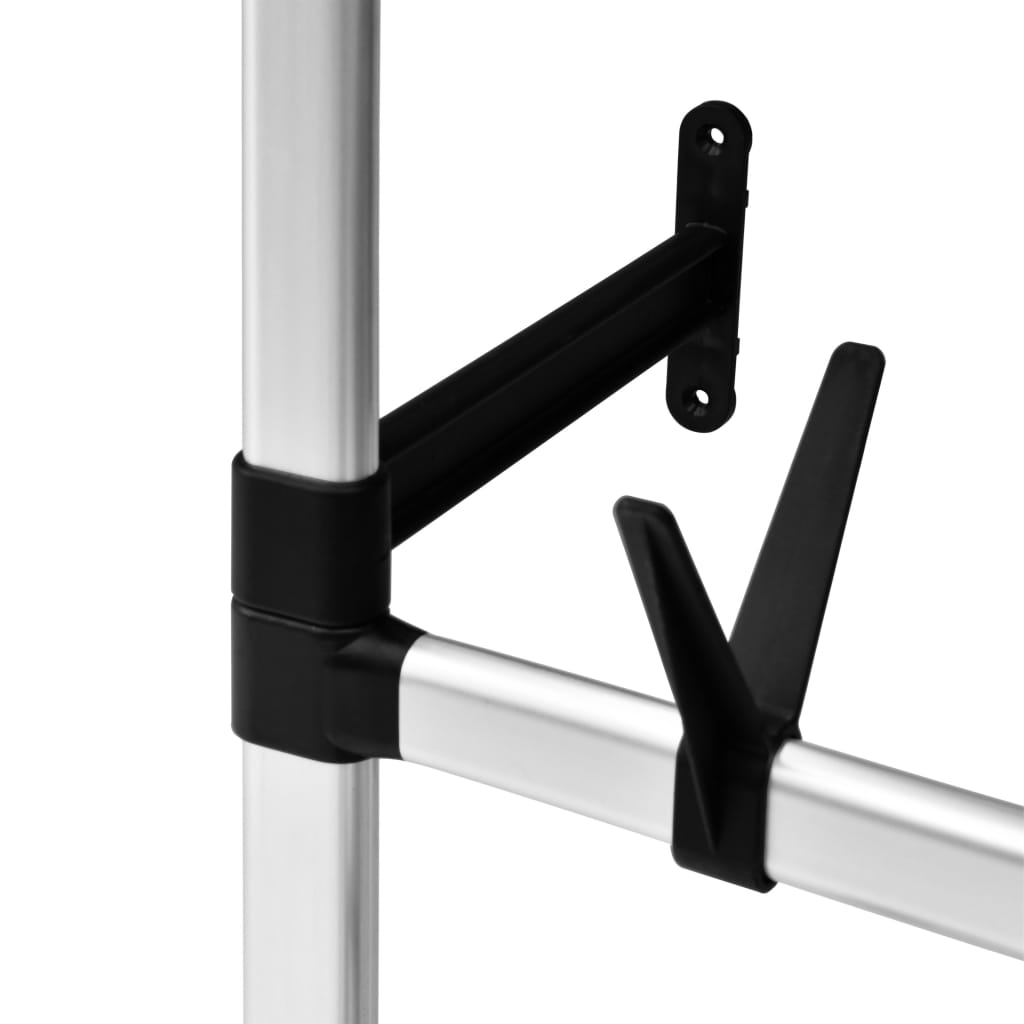 vidaXL Étagère à chaussures télescopique avec barres Aluminium