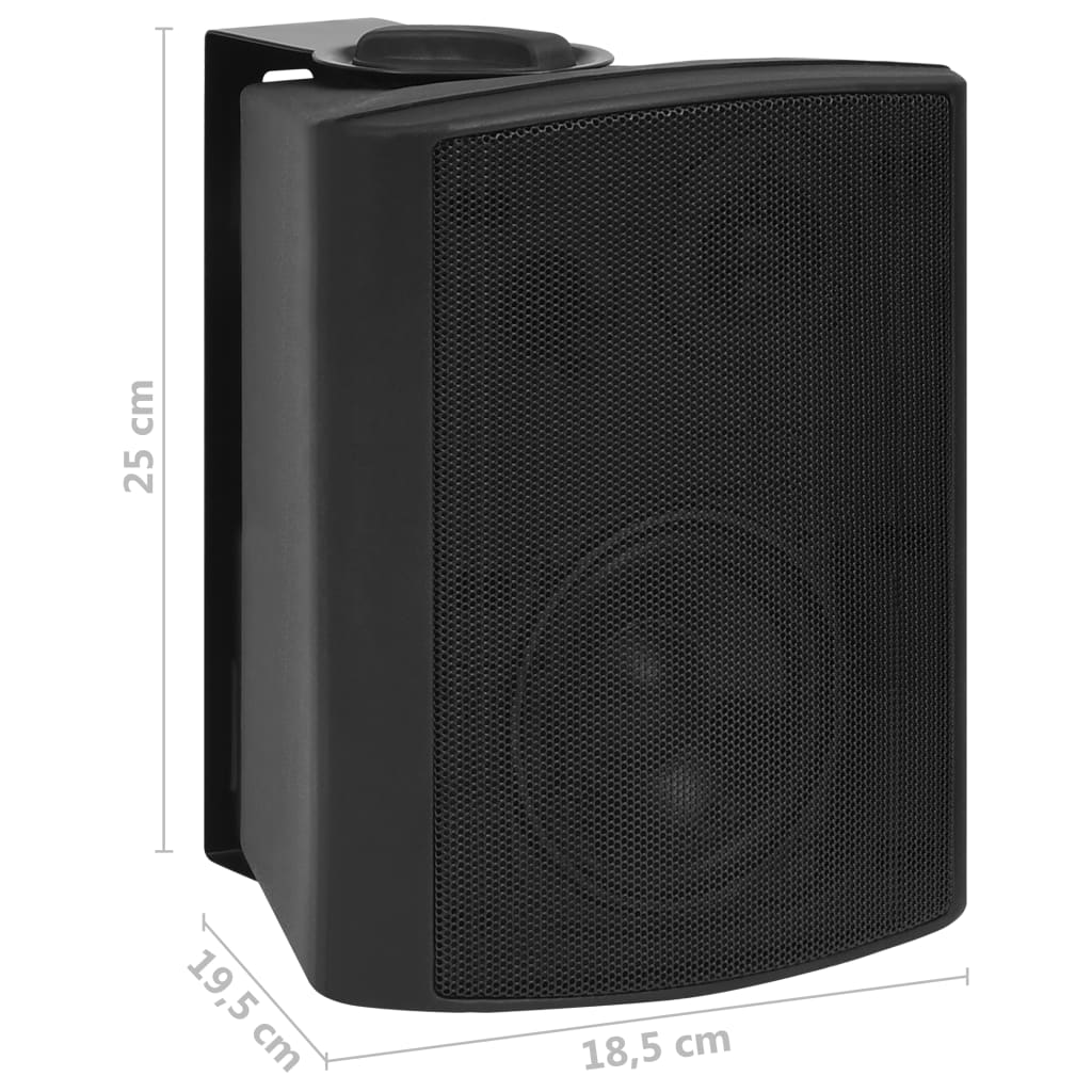 vidaXL Haut-parleurs stéréo muraux 2 pcs noir intérieur extérieur 100W