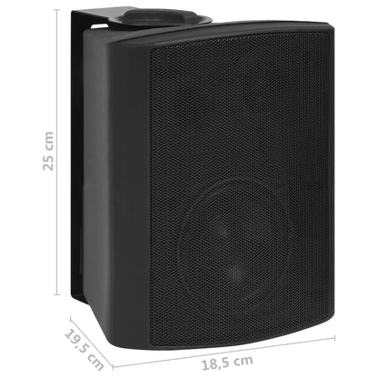 vidaXL Haut-parleurs stéréo muraux 2 pcs noir intérieur extérieur 100W