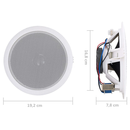vidaXL Haut-parleurs muraux et de plafond intégrés 2 pcs 120 W