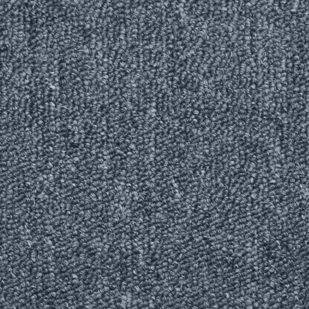 vidaXL Tapis de marches d'escalier 15 pcs Gris foncé et bleu 65x24x4cm