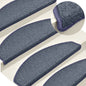 vidaXL Tapis de marches d'escalier 15 pcs Gris foncé et bleu 65x24x4cm