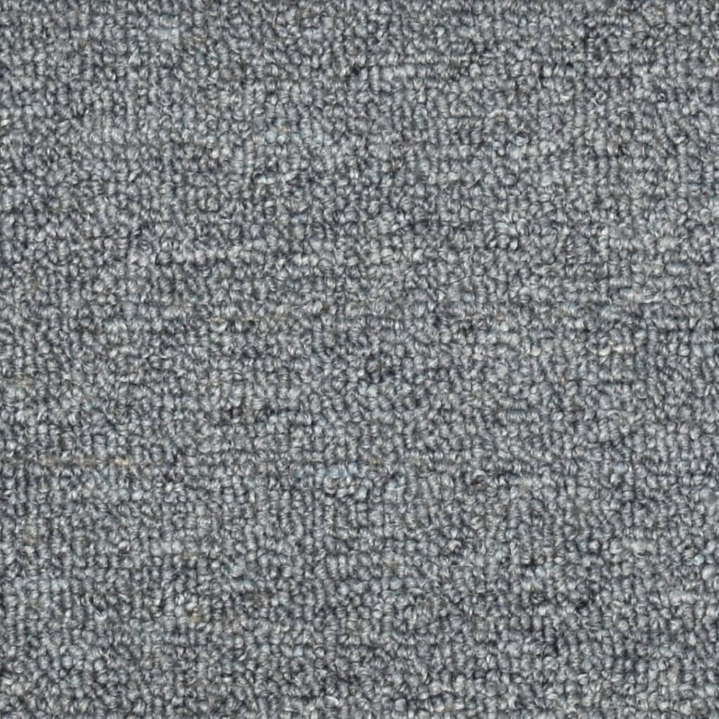 vidaXL Tapis de marches d'escalier 15 pcs Gris clair et bleu 56x17x3cm