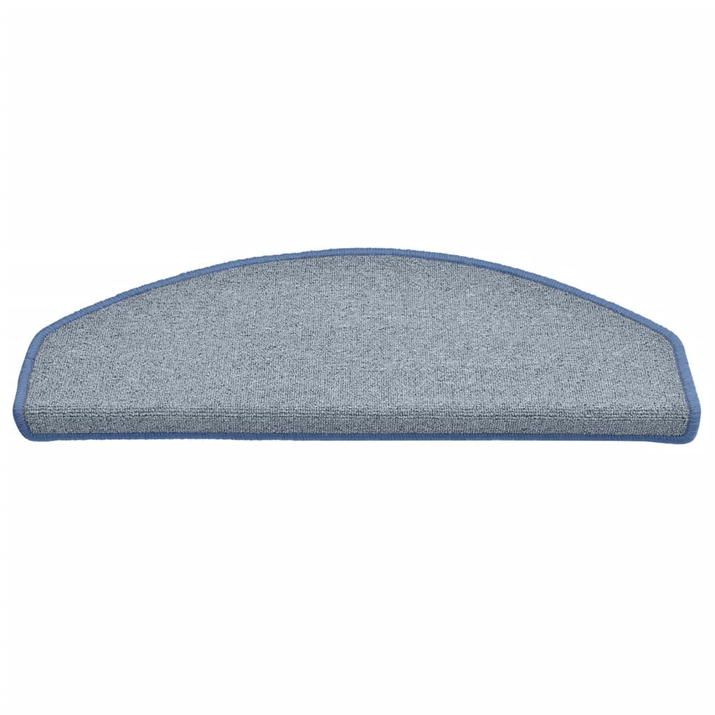vidaXL Tapis de marches d'escalier 15 pcs Gris clair et bleu 65x24x4cm