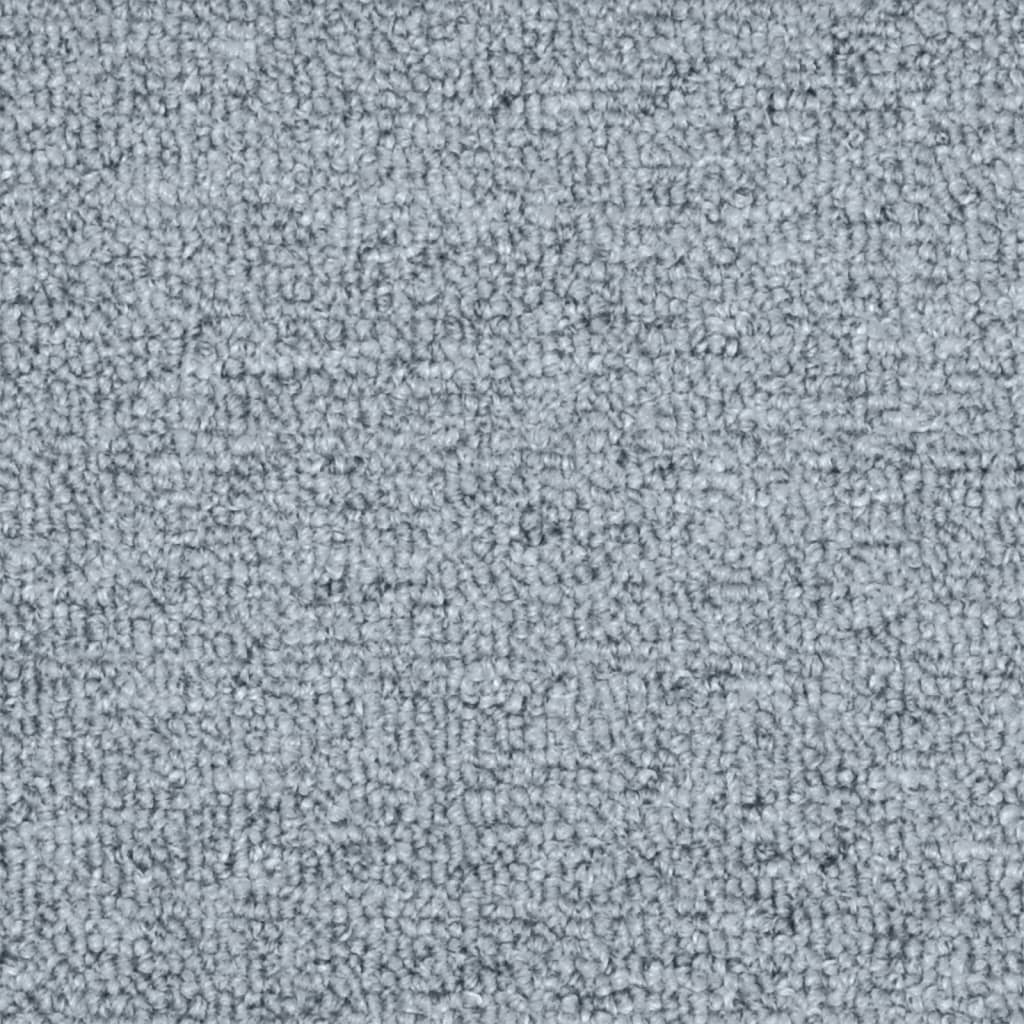vidaXL Tapis de marches d'escalier 15 pcs Gris clair et bleu 65x24x4cm