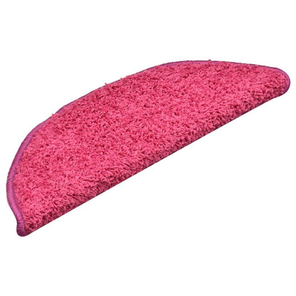 vidaXL Tapis de marches d'escalier 15 pcs Rose 56x17x3 cm