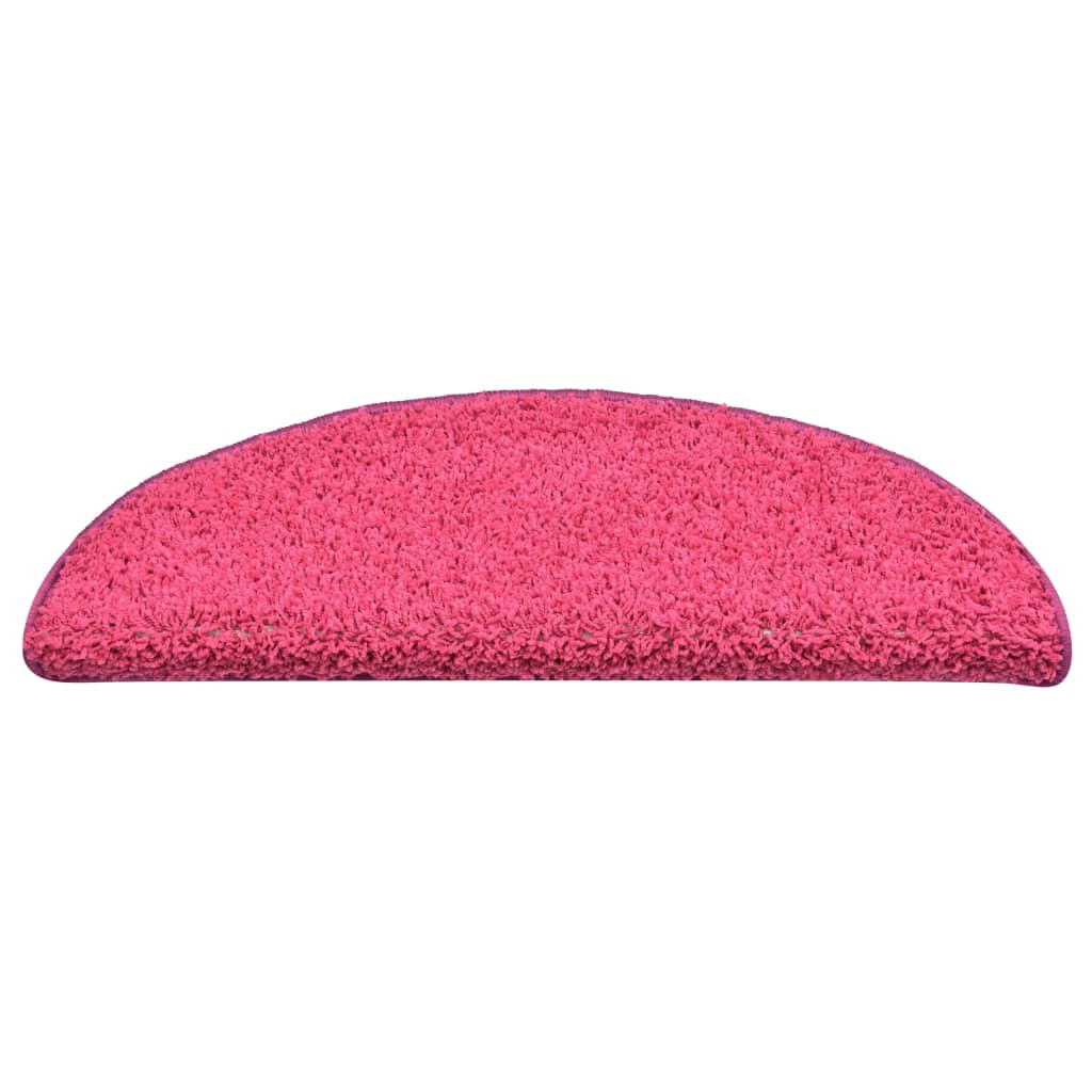 vidaXL Tapis de marches d'escalier 15 pcs Rose 56x17x3 cm