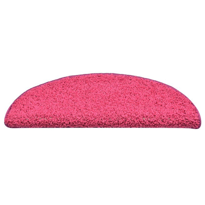 vidaXL Tapis de marches d'escalier 15 pcs Rose 56x17x3 cm