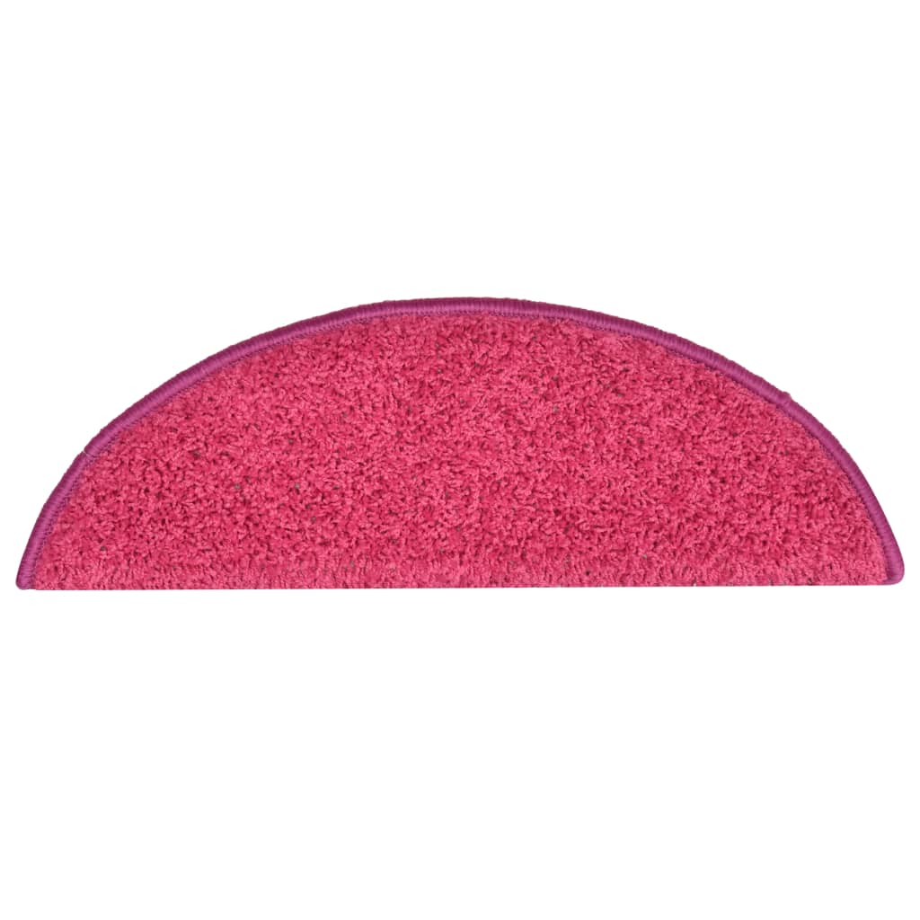 vidaXL Tapis de marches d'escalier 15 pcs Rose 56x17x3 cm