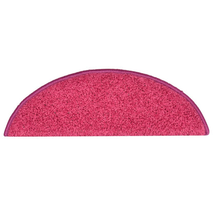 vidaXL Tapis de marches d'escalier 15 pcs Rose 56x17x3 cm