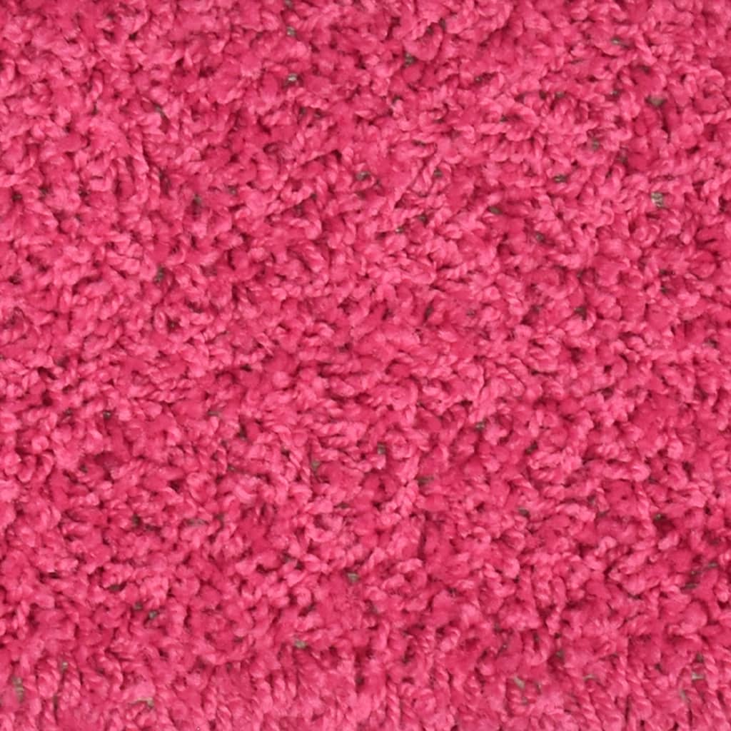 vidaXL Tapis de marches d'escalier 15 pcs Rose 56x17x3 cm