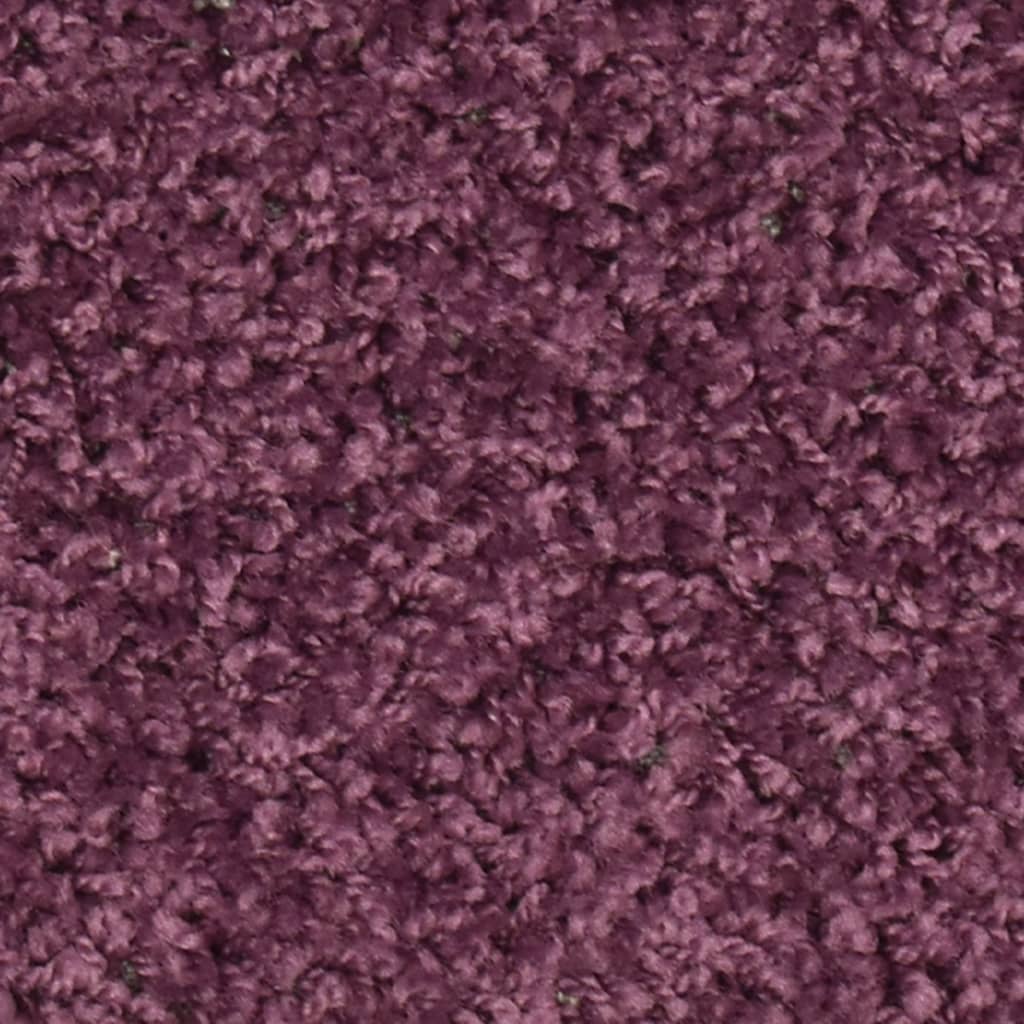 vidaXL Tapis de marches d'escalier 15 pcs Violet foncé 56x17x3 cm