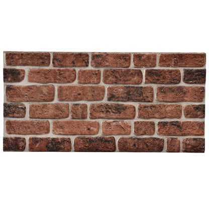 vidaXL Panneaux muraux 3D design brique marron foncé 11 pcs EPS