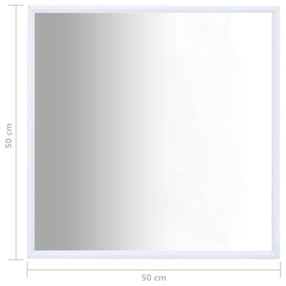 vidaXL Miroir Blanc 50x50 cm