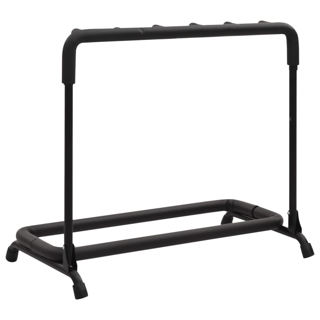 vidaXL Support de guitare pliable avec 5sections noir 74x41x66cm acier