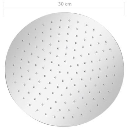 vidaXL Pomme de douche pluie Acier inoxydable 304 30 cm Ronde