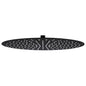 vidaXL Pomme de douche pluie Acier inoxydable 40 cm Ronde Noir