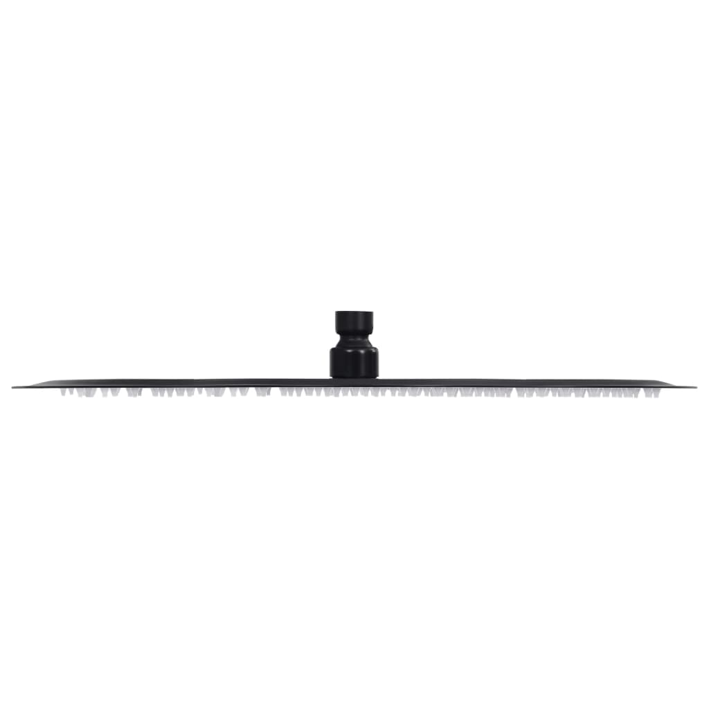 vidaXL Pomme de douche pluie Acier inoxydable 40 cm Ronde Noir