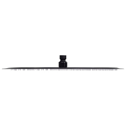 vidaXL Pomme de douche pluie Acier inoxydable 40 cm Ronde Noir