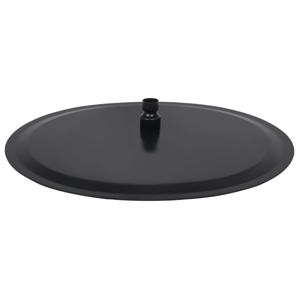 vidaXL Pomme de douche pluie Acier inoxydable 40 cm Ronde Noir