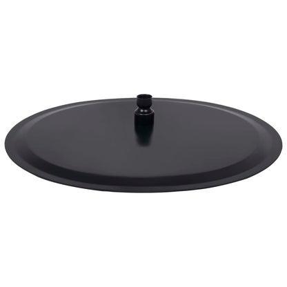 vidaXL Pomme de douche pluie Acier inoxydable 40 cm Ronde Noir
