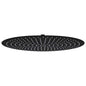 vidaXL Pomme de douche pluie Acier inoxydable 50 cm Ronde Noir