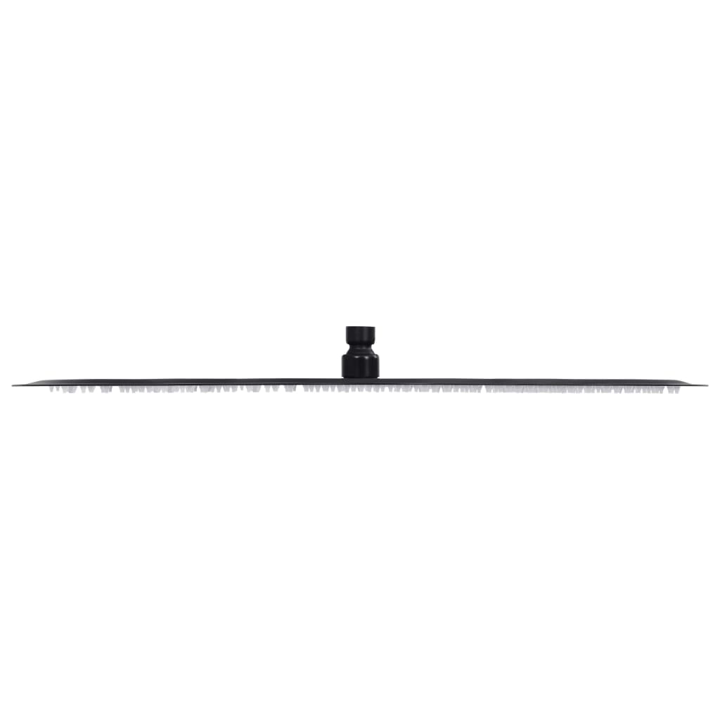 vidaXL Pomme de douche pluie Acier inoxydable 50 cm Ronde Noir