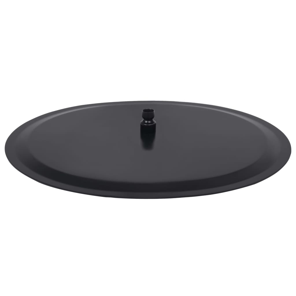 vidaXL Pomme de douche pluie Acier inoxydable 50 cm Ronde Noir