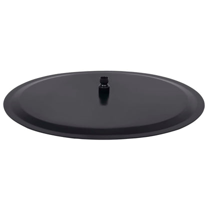 vidaXL Pomme de douche pluie Acier inoxydable 50 cm Ronde Noir