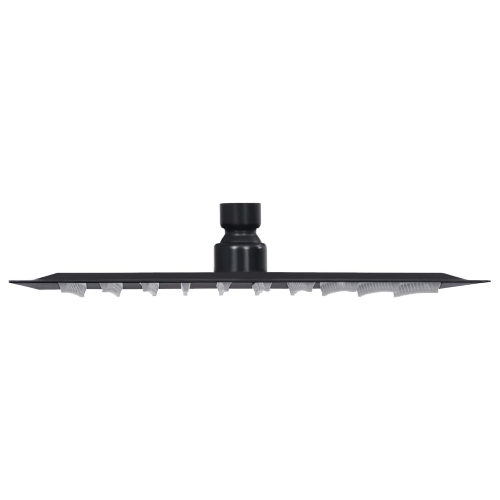 vidaXL Pomme de douche pluie Acier inoxydable 20x20 cm Carrée Noir