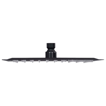 vidaXL Pomme de douche pluie Acier inoxydable 20x20 cm Carrée Noir