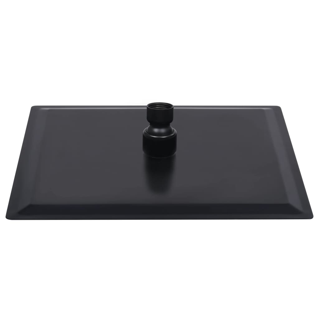 vidaXL Pomme de douche pluie Acier inoxydable 20x20 cm Carrée Noir