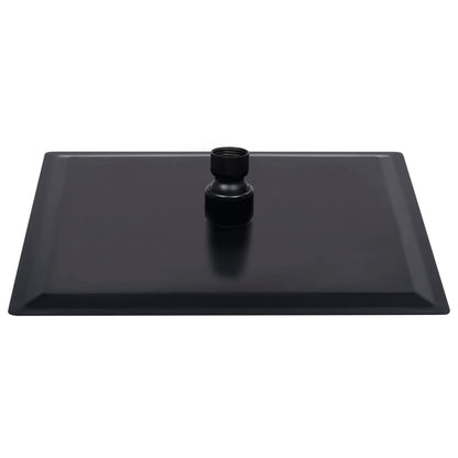 vidaXL Pomme de douche pluie Acier inoxydable 20x20 cm Carrée Noir