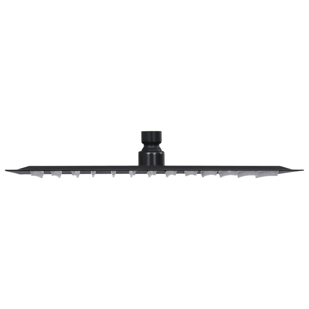 vidaXL Pomme de douche pluie Acier inoxydable 25x25 cm Carrée Noir