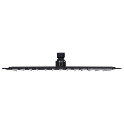 vidaXL Pomme de douche pluie Acier inoxydable 25x25 cm Carrée Noir