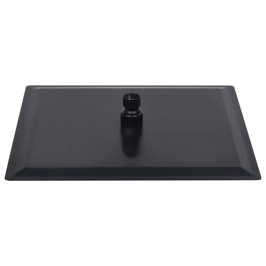 vidaXL Pomme de douche pluie Acier inoxydable 25x25 cm Carrée Noir