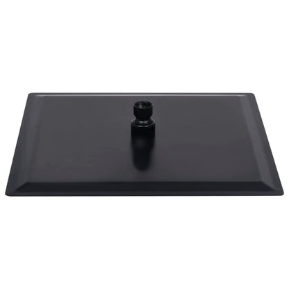 vidaXL Pomme de douche pluie Acier inoxydable 25x25 cm Carrée Noir