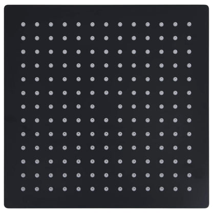 vidaXL Pomme de douche pluie Acier inoxydable 30x30 cm Carrée Noir