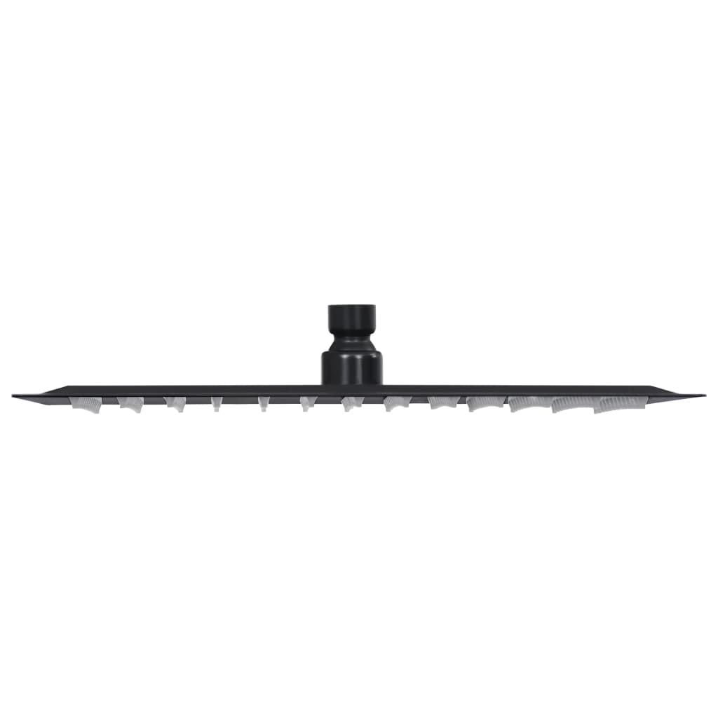 vidaXL Pomme de douche pluie Acier inoxydable 30x30 cm Carrée Noir