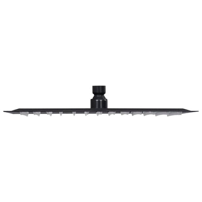 vidaXL Pomme de douche pluie Acier inoxydable 30x30 cm Carrée Noir