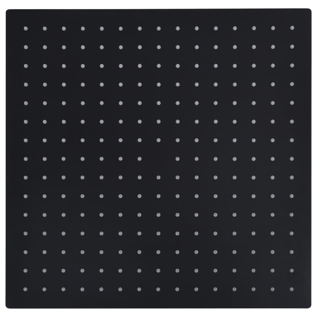 vidaXL Pomme de douche pluie Acier inoxydable 40x40 cm Carrée Noir