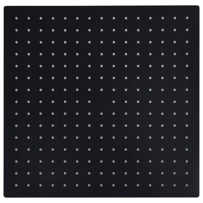 vidaXL Pomme de douche pluie Acier inoxydable 40x40 cm Carrée Noir