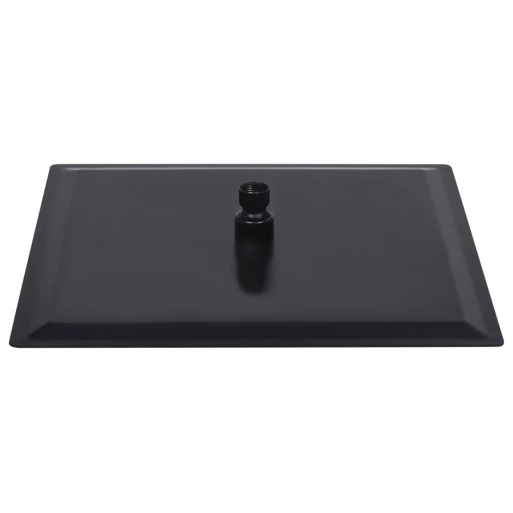 vidaXL Pomme de douche pluie Acier inoxydable 40x40 cm Carrée Noir