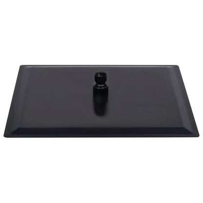 vidaXL Pomme de douche pluie Acier inoxydable 40x40 cm Carrée Noir